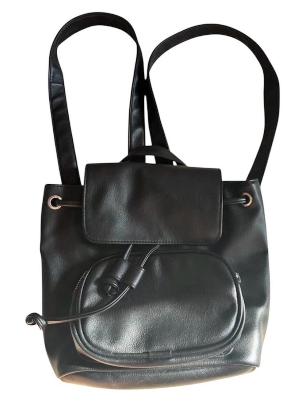 Wild fable Black Faux Leather Backpack Tote
